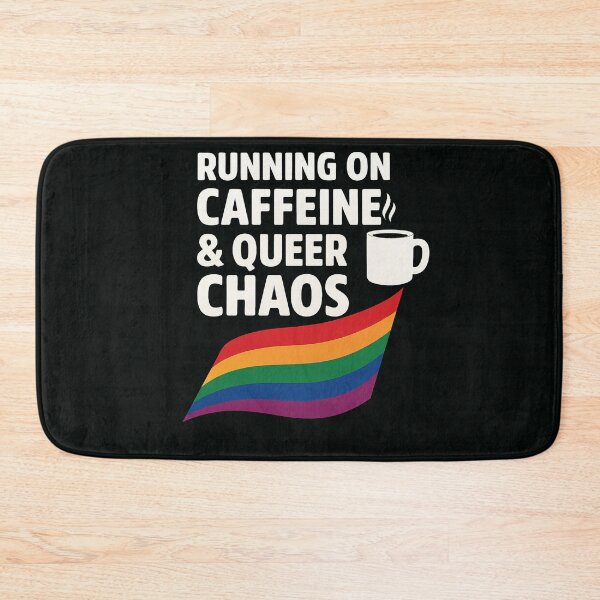 Item preview, Running On Caffeine & Queer Chaos designed and sold by Owcomm.