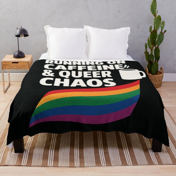 Item preview, Running On Caffeine & Queer Chaos designed and sold by Owcomm.