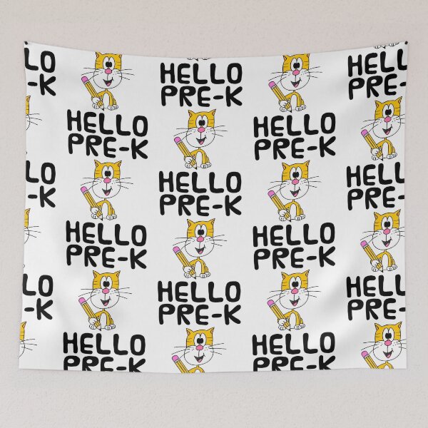 Item preview, Hello Pre-K Cat, Elementary Teacher, First Day Of School designed and sold by doodlerob.