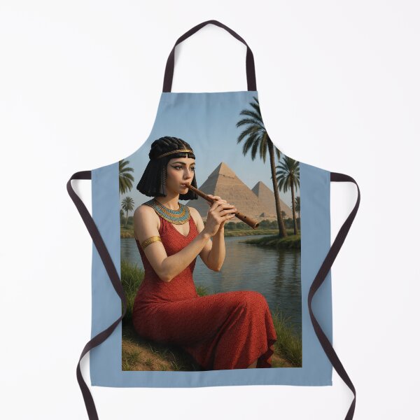 Item preview, Ancient Egyptian musical woman playing flute designed and sold by TuyaArts.