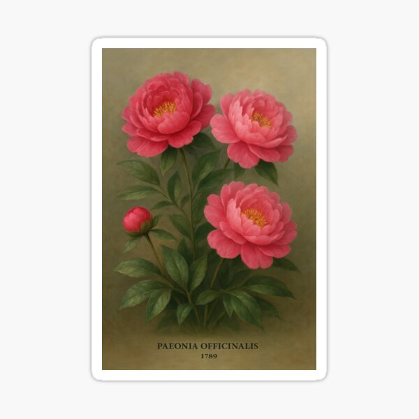 Item preview, Red peonies designed and sold by Daria Akhapkina.