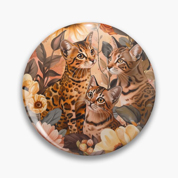 Item preview, Cute Bengal Cats in Warm Coloured Pallette designed and sold by Line-Creations.