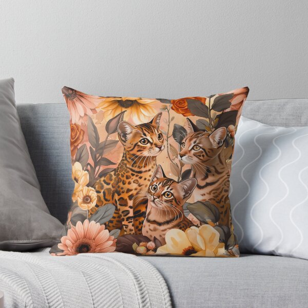Item preview, Cute Bengal Cats in Warm Coloured Pallette designed and sold by Line-Creations.