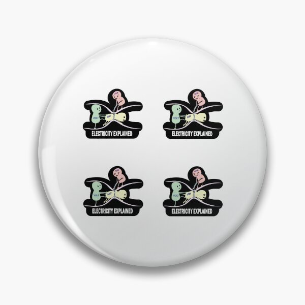 Item preview, Funny Science Electricity Explained Ohms law Cartoon Stickers Pack for Electrician,Lineman and Physics Students & Teachers and Engineering Students  designed and sold by Science Engineering Gifts.