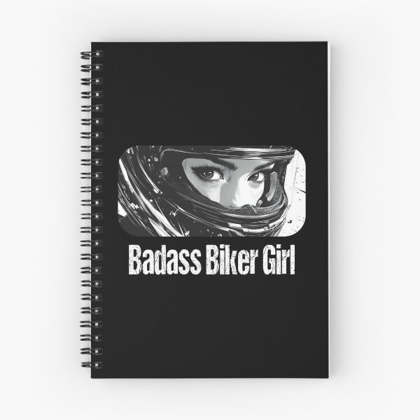 Aperçu de l'œuvre Biker Girl Badass dans le noir créée et vendue par Lazyfoxink.
