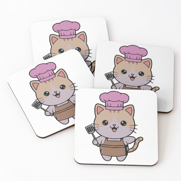 Item preview, Puff Cute Chef Cat designed and sold by ContextoMagico.