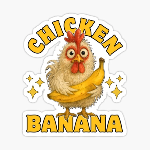 Item preview, Chicken Banana Song Funny Meme  designed and sold by happiecatstore.