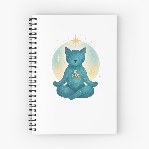 Item preview, cat meditating under moonlight (unnamed) designed and sold by Triskelzen.