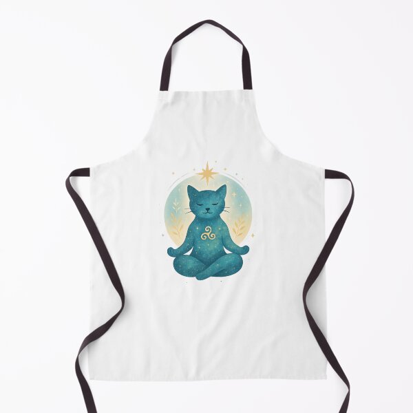 Item preview, cat meditating under moonlight (unnamed) designed and sold by Triskelzen.