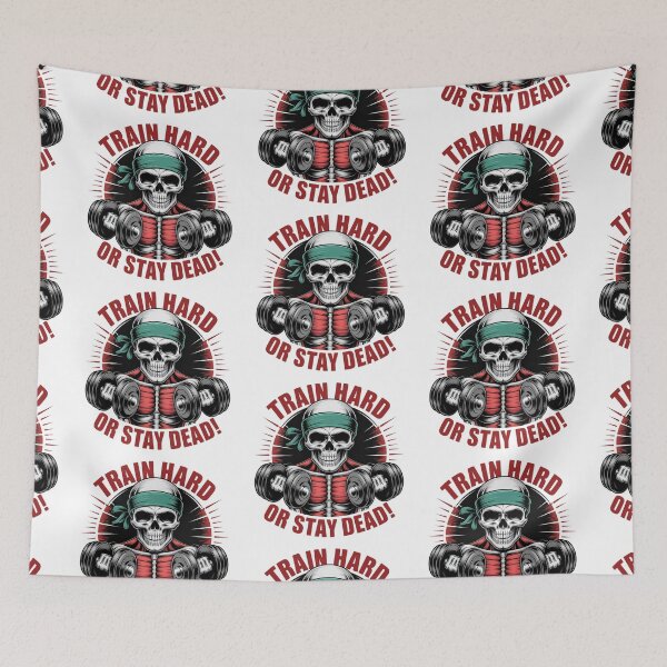 Item preview, Skull Gym Motivation Fitness Workout T-Shirt designed and sold by PixelMuse2024.