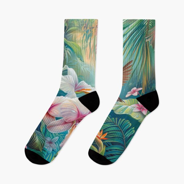 Item preview, Hummingbird Tropical Forest – Vibrant Botanical Art with Exotic Leaves designed and sold by MargaretWiktor.