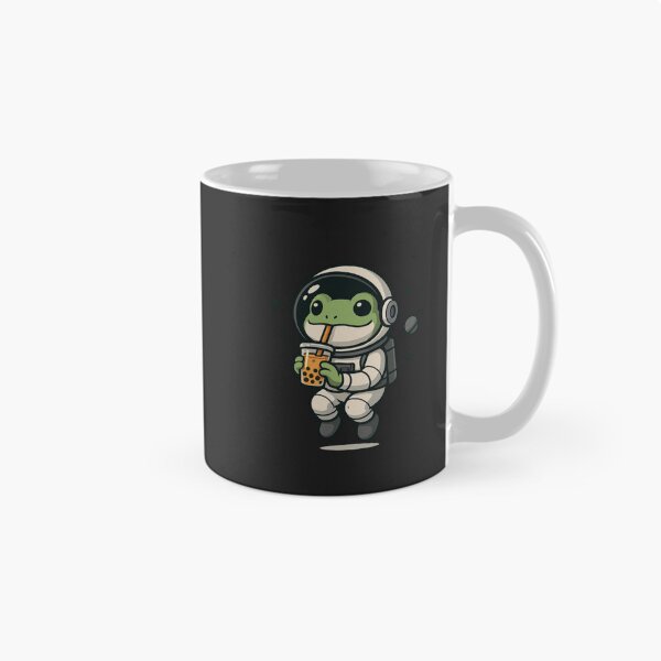 Item preview, Astronaut Frog with Bubble Tea – Cute Space Frog Design designed and sold by ColorSplash123.