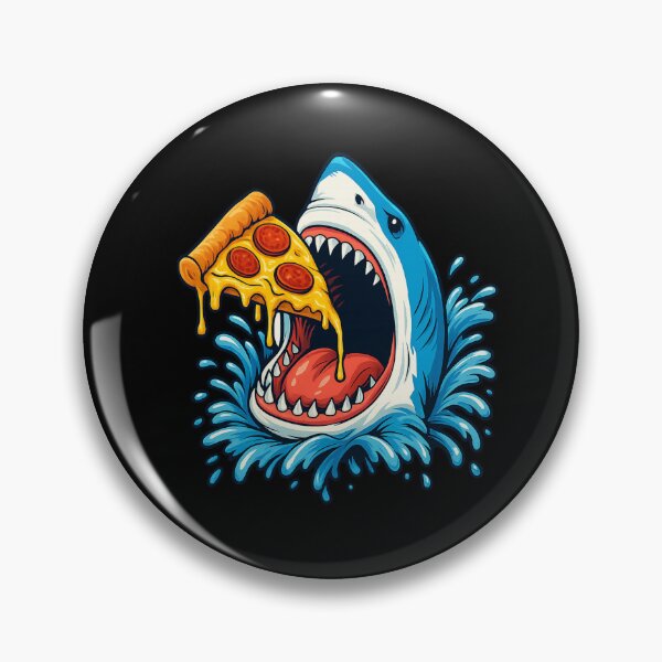 Item preview, Shark Eating Pizza, Funny Pizza Lover Poster designed and sold by khalidteez.