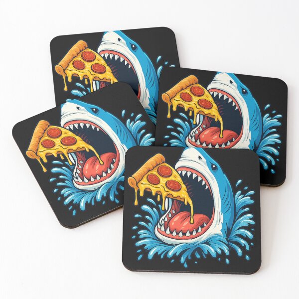 Item preview, Shark Eating Pizza, Funny Pizza Lover Poster designed and sold by khalidteez.