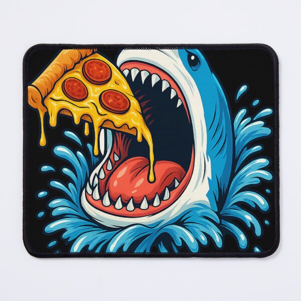 Item preview, Shark Eating Pizza, Funny Pizza Lover Poster designed and sold by khalidteez.