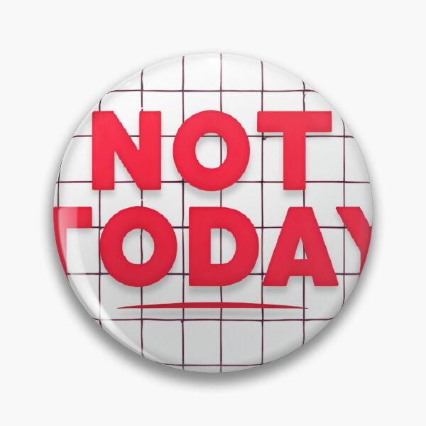 Item preview, Not Today design for tired people in Bold Red with a grid background designed and sold by BIG NERD.