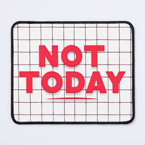 Item preview, Not Today design for tired people in Bold Red with a grid background designed and sold by BIG NERD.