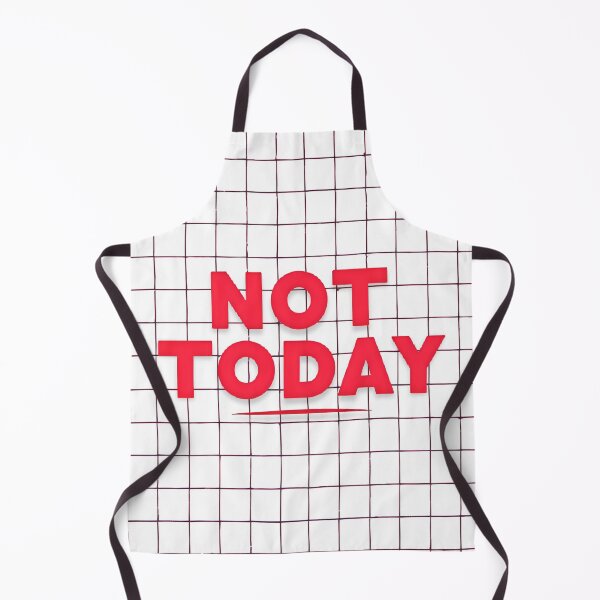 Item preview, Not Today design for tired people in Bold Red with a grid background designed and sold by BIG NERD.