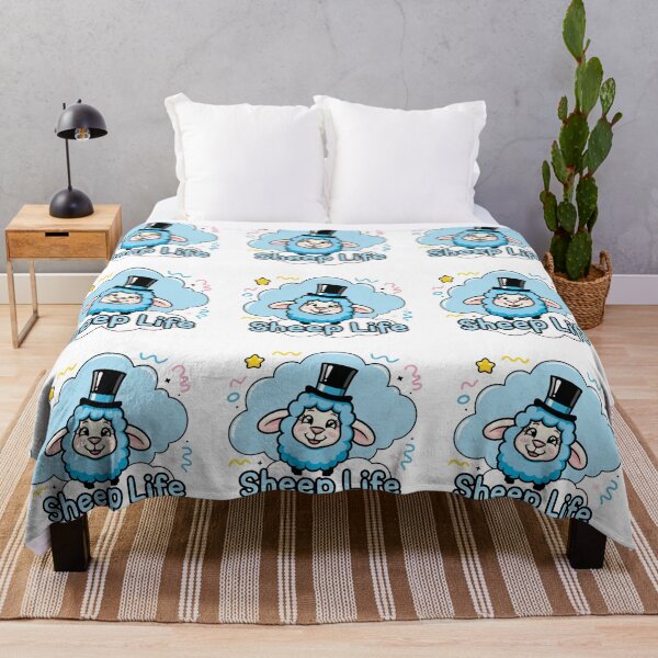 Artikelvorschau, Sheep Life – Süßes blaues Cartoon-Schaf mit Zylinder entworfen und verkauft von TheArtWeaver.