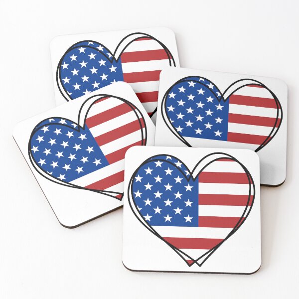 Item preview, USA Flag Heart – Patriotic American Pride Design designed and sold by Dream Magic Co.