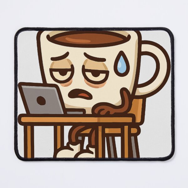 Item preview, Tired Coffee Cup at Work designed and sold by fadilow.