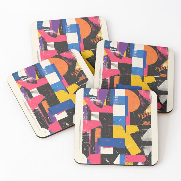 Item preview, Abstract Collage Dynamic Playful Shapes designed and sold by MidArtForge.