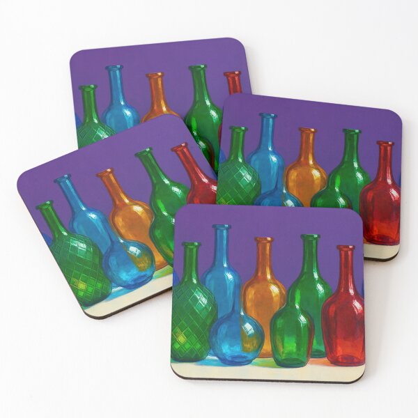 Item preview, Colored glass bottles in harmony designed and sold by Sigtrix.