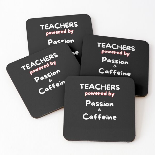 Item preview, Teachers: Powered by Passion & Caffeine. designed and sold by YouTeeShirt.