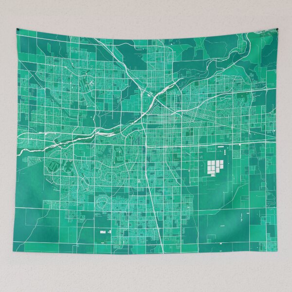 Item preview, Bakersfield City Map of California, USA - Watercolor designed and sold by deMAP.