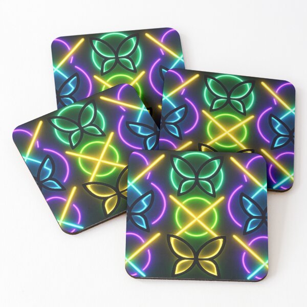 Item preview, Neon butterflies in a play of colors designed and sold by Sigtrix.