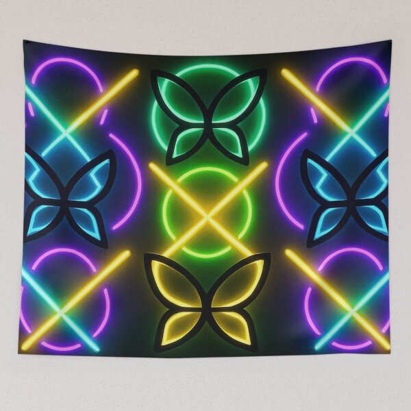 Item preview, Neon butterflies in a play of colors designed and sold by Sigtrix.