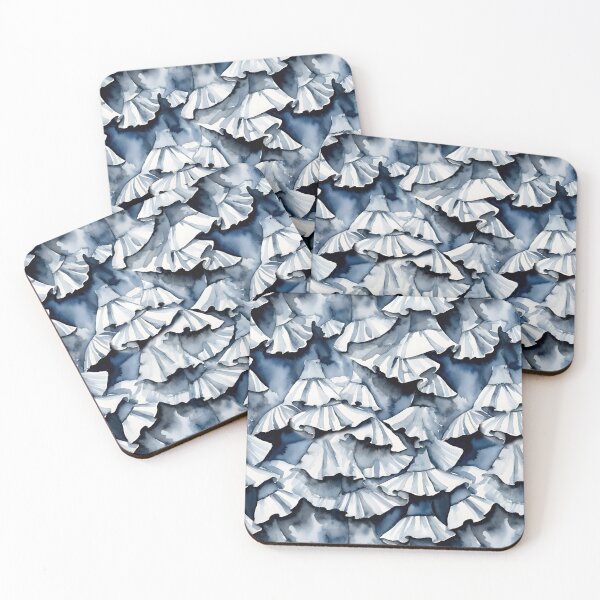 Item preview, Soft Denim Blue Watercolor Ruffles designed and sold by CarrollGene.