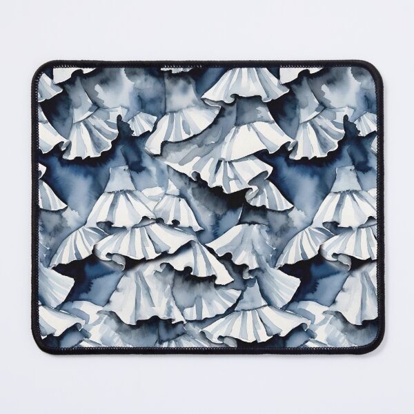 Item preview, Soft Denim Blue Watercolor Ruffles designed and sold by CarrollGene.