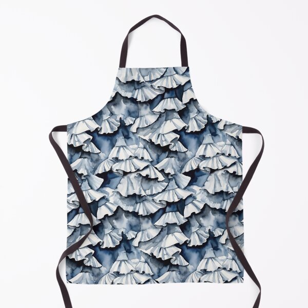 Item preview, Soft Denim Blue Watercolor Ruffles designed and sold by CarrollGene.
