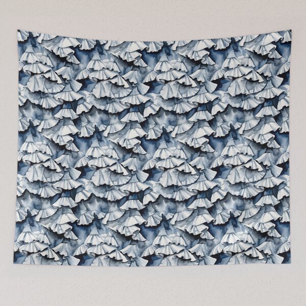 Item preview, Soft Denim Blue Watercolor Ruffles designed and sold by CarrollGene.