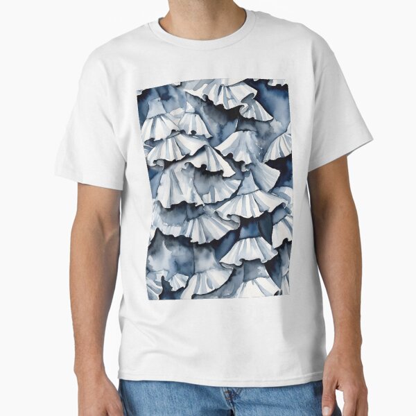 Item preview, Soft Denim Blue Watercolor Ruffles designed and sold by CarrollGene.