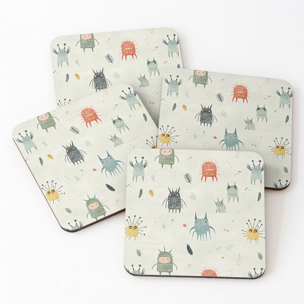 Item preview, Minimal seamless Cute monster pattern for playful designs designed and sold by Danger Design.