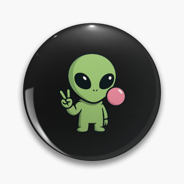 Item preview, Chibi Alien Peace Sign – Take Me to Your WiFi Funny Space Design designed and sold by ColorSplash123.