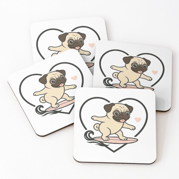 Item preview, Surfer Pug designed and sold by MitMopsundHerz Rosinchens_Welt.