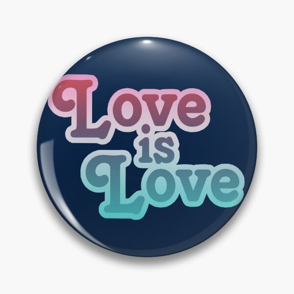 Item preview, Love is Love – cool gradient in blue and pink on blue designed and sold by Vision Illustrated.