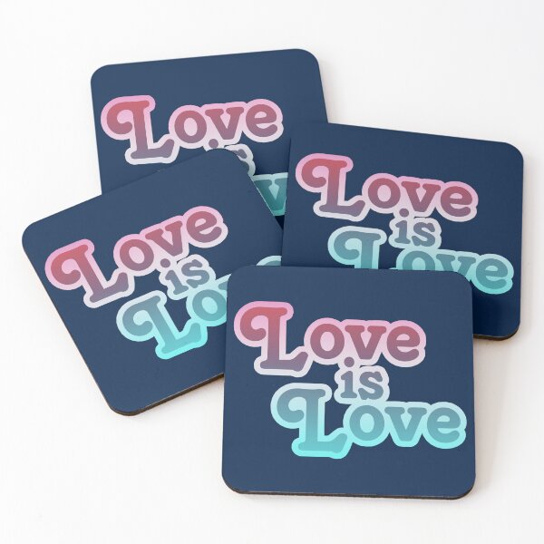 Item preview, Love is Love – cool gradient in blue and pink on blue designed and sold by Vision Illustrated.