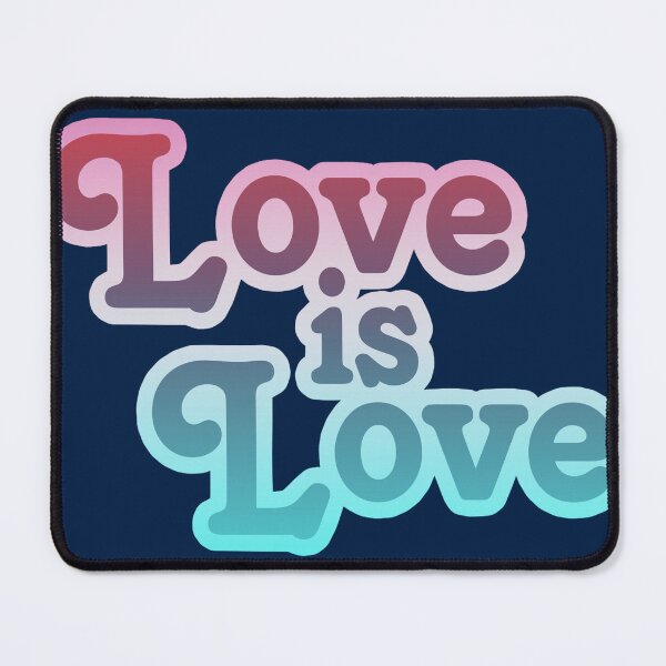Item preview, Love is Love – cool gradient in blue and pink on blue designed and sold by Vision Illustrated.