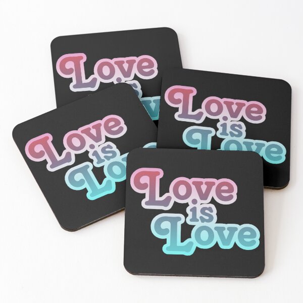Item preview, Love is Love – cool gradient in blue and pink on black designed and sold by Vision Illustrated.