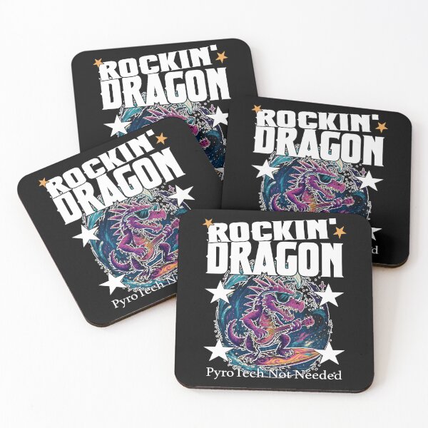Item preview, ROCKIN DRAGON PYRO TECH NOT NEEDED fantasy Rock god dragon shredding hard designed and sold by Jt41.