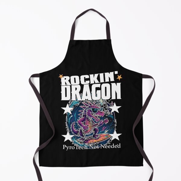 Item preview, ROCKIN DRAGON PYRO TECH NOT NEEDED fantasy Rock god dragon shredding hard designed and sold by Jt41.
