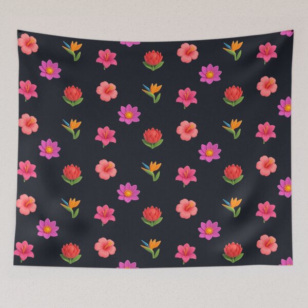 Item preview, Copy of Summer exotic 3D flowers trendy pattern peach grass green background designed and sold by HandmadeMood.
