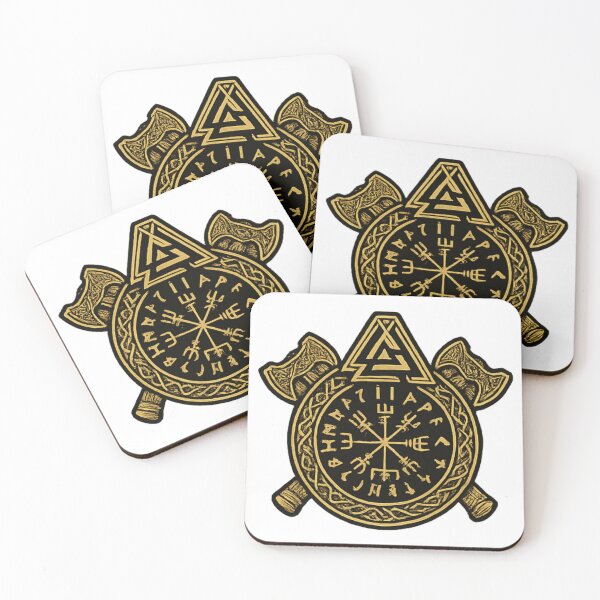 Item preview, Vegvísir with runes and Triquetra designed and sold by The lucky Hippy.