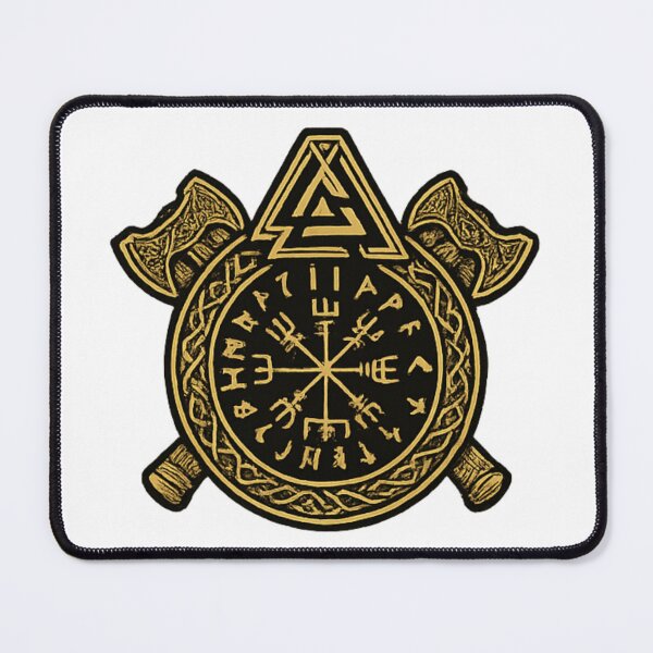 Item preview, Vegvísir with runes and Triquetra designed and sold by The lucky Hippy.