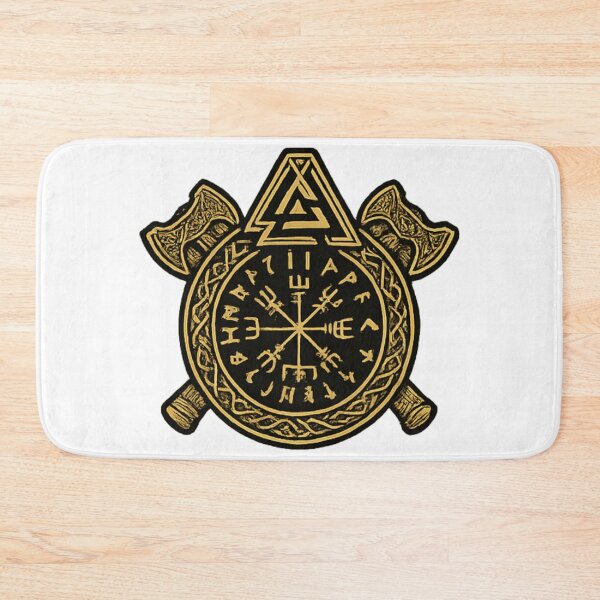 Item preview, Vegvísir with runes and Triquetra designed and sold by The lucky Hippy.