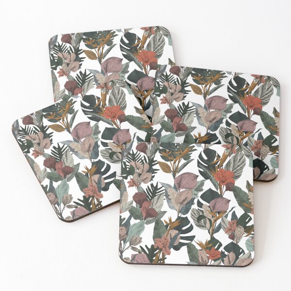 Item preview, Tropical Paradise Floral Pattern – Monstera, Strelitzia & Protea on Pastel Background designed and sold by Kollibri.